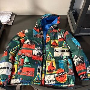 moncler fresne all over print nylon down kids